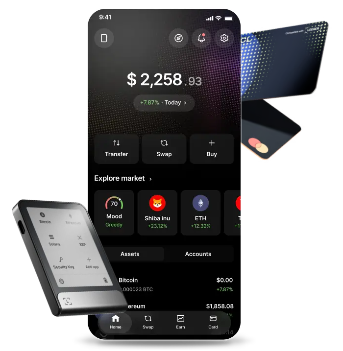 Ledger Wallet, device and card